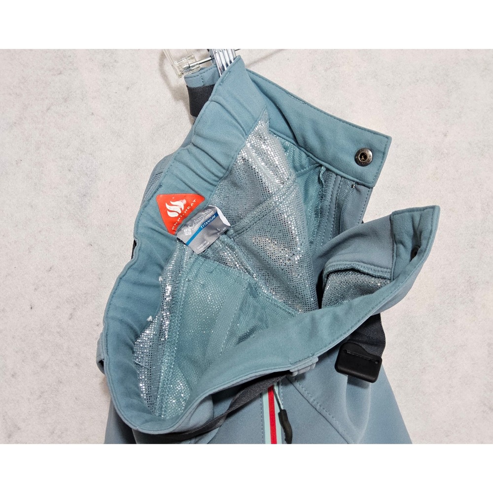 Columbia Snow Ski Pants Womens 4 Small Titanium Omni-Heat Bootcut Blue Technical - Picture 8 of 11